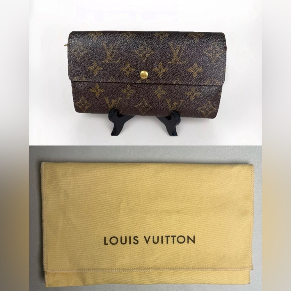 Louis Vuitton Sarah Brown Monogram Long Wallet Authentic Brown with dust pouch - Picture 2 of 16